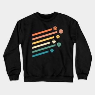 Retro Minimalist Polyhedral Dice Set Tabletop RPG Crewneck Sweatshirt